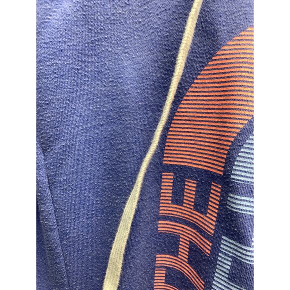Womens The North Face Purple Blue Hoodie Sweatshirt With Large Logo On The Front - Picture 2 of 6